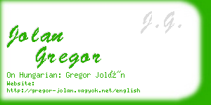 jolan gregor business card